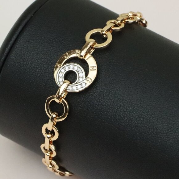 Elegant Rose Gold Bracelet with Crystal Accent, High-Quality Finish, XPBL0639 - Picture 1 of 12